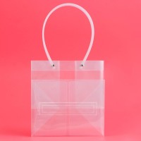 Пакет подарочный с квадратным дном, ПП прозрачный, 23×18×24 см
