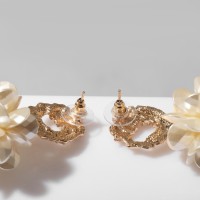 Серьги ассорти «Воздушность», цвет молочный в золоте