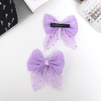 Зажим для волос "Марта" (набор 2 шт) переливы, 7,5 см, сиреневый