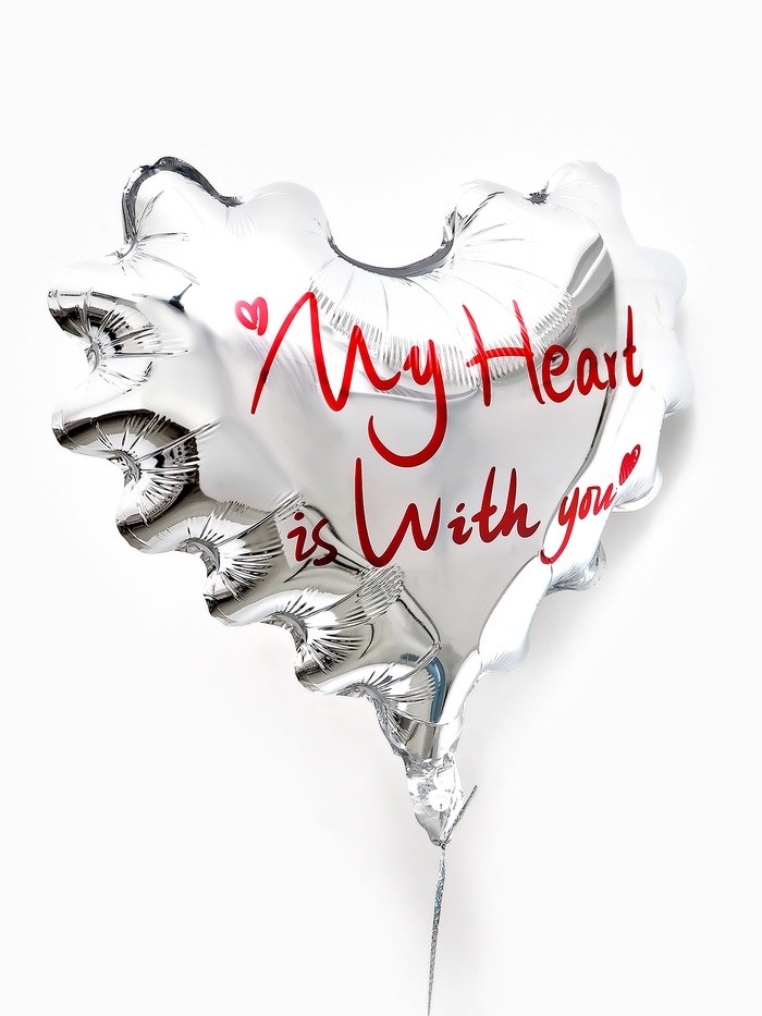 Воздушные шары фольгированные 18" «Моё сердце», набор 5 шт.