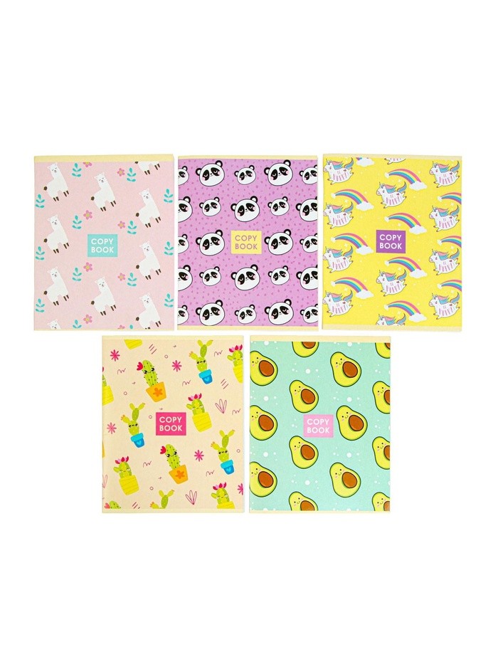 Тетрадь 48 листов в клетку, Calligrata «Паттерн», серые листы, МИКС