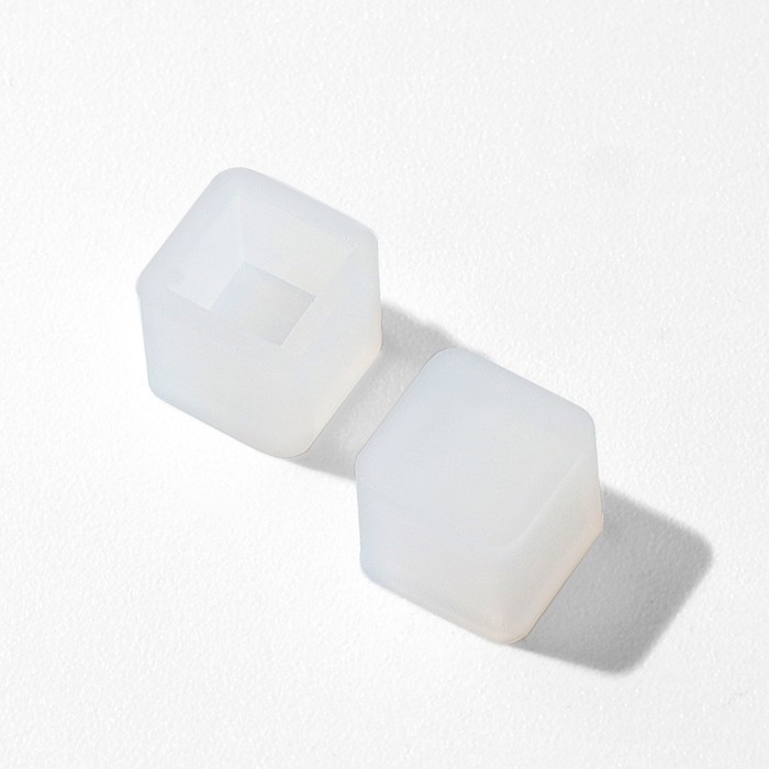 Молд силиконовый для изготовления серег «Кубики», пара