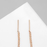 Серьги с жемчугом «Цепочки» ласка, цвет МИКС