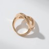 Кольцо металл «Тренд» овал, цвет золото, размер 16