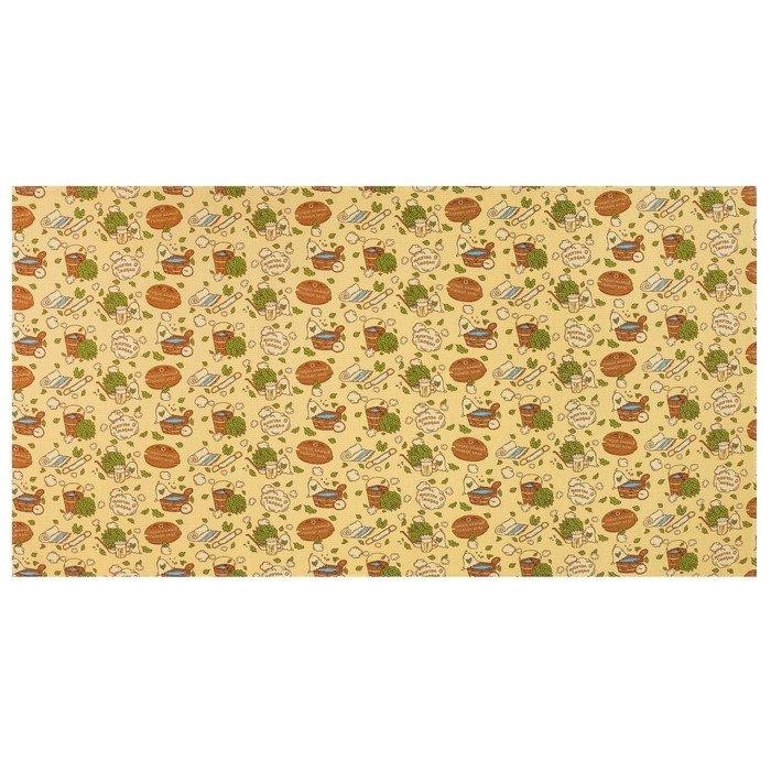 Полотенце для бани "С легким паром" 80х 150 см,  хлопок вафельное полотно