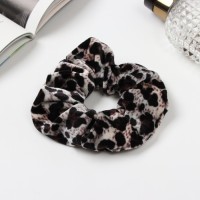 Резинка для волос "Орбита" принт лео, 10 см, коричнево-белый