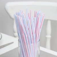 Набор трубочек одноразовых для коктейля Доляна, 0,5×21 см, 50 шт, с гофрой, в полоску