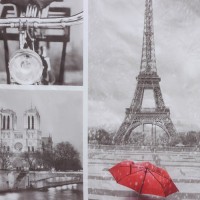 Штора для ванной Доляна «Париж ретро», 180×180 см, EVA