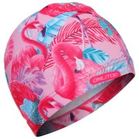 Шапочка для плавания женская тканевая ONLYTOP Swim «Фламинго», обхват 54-60 см