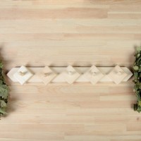 Вешалка для бани и сауны, липа, 57×8×10 см, 5 крючков, «Добропаровъ»