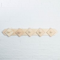 Вешалка для бани и сауны, липа, 57×8×10 см, 5 крючков, «Добропаровъ»