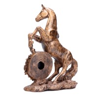 Часы настольные интерьерные на батарейках "Каминные. Конь", 27 х 36.5 см, d-10 см