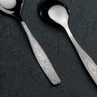 Ложка десертная «Уралочка», толщина 2 мм (М13), цвет серебряный