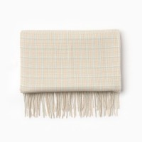Шарф зимний с кистями MINAKU, размер 65×180 + 8 см, молочный
