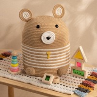 Корзина для игрушек SL Home «Медведь», плетёная, ручной работы, 25×26×41 см, коричневая