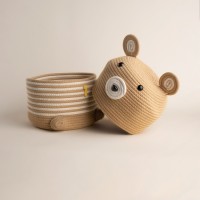 Корзина для игрушек SL Home «Медведь», плетёная, ручной работы, 25×26×41 см, коричневая