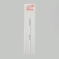 Кисть для дизайна ногтей «Волос», 18,5 см, ворс 10 × 2 мм, цвет белый