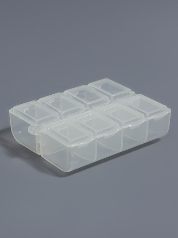 Органайзер для хранения мелочей, с подвесом, 8 ячеек, 8×6×2 см, прозрачный