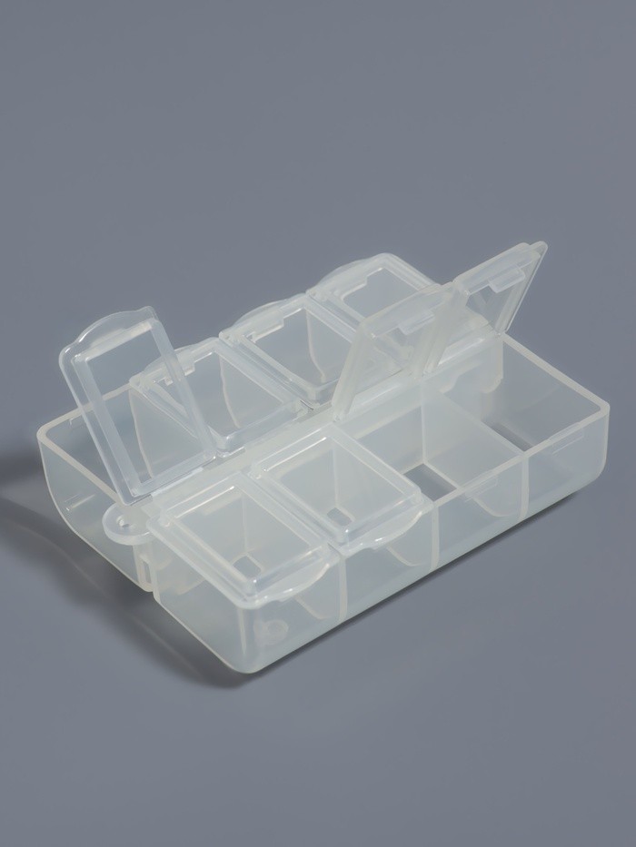 Органайзер для хранения мелочей, с подвесом, 8 ячеек, 8×6×2 см, прозрачный