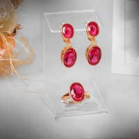 Подставка под серьги, кольцо, 4×4×10 см, оргстекло 1.5 мм, В ЗАЩИТНОЙ ПЛЁНКЕ