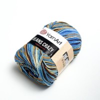 Пряжа "Jeans crazy" 55% хлопок, 45% акрил 160м/50гр (7202  принт)