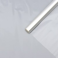 Плёнка для цветов и флористики, прозрачная 0.9×12.4 м, 400 г, 40 мкм