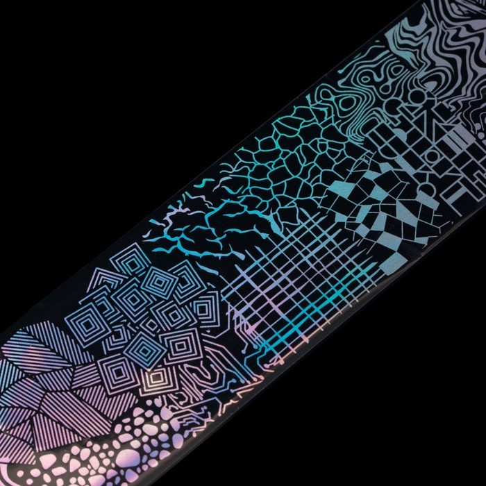 Переводная фольга для декора «Абстракция», 4 × 50 см, цвет голографичный серебристый