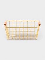 Корзина для хранения «Доляна. Голден», 24.5×18×10 см, золотистая