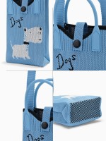 Сумка для телефона «Пёсик», на кнопке, с длинным ремнём, голубая