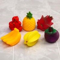 Набор резиновых игрушек для игры в ванной «Фрукты», 6 шт., МИКС