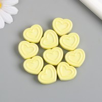 Бусина для творчества пластик "Сердечко. Перламутровый глянец" МИКС 0,8х2,1х2,4 см