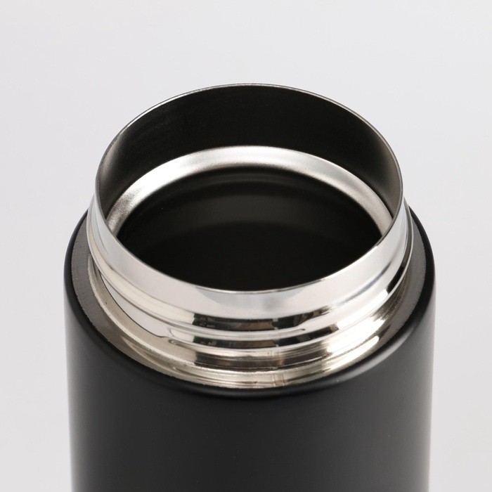 Термос Мастер К Simple, 400 мл, 20.5×6.3 см, сохраняет тепло 8 ч, нержавеющая сталь, чёрный