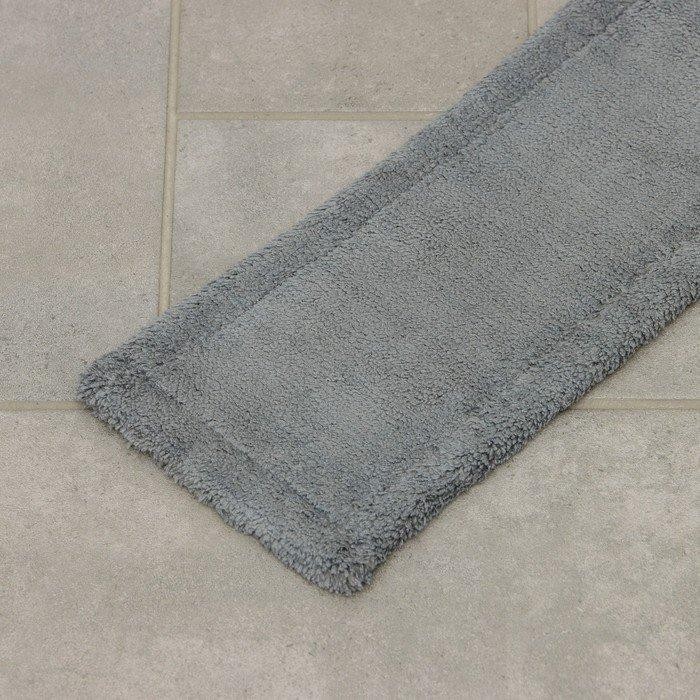 Насадка для плоской швабры Доляна, 42×12 см, 60 гр, микрофибра, цвет оранжевый