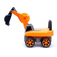 Толокар «Экскаватор», подвижный ковш, световые и звуковые эффекты, цвет зелёный