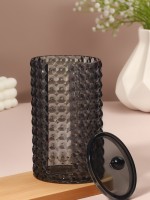 Органайзер для ватных дисков «Black Secret», с крышкой, 18×10×7.5 см, чёрный