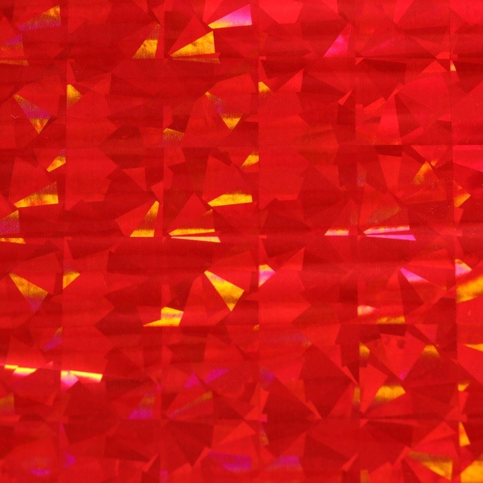 Пленка голографическая, «Калейдоскоп», красная, 70 см × 1 м