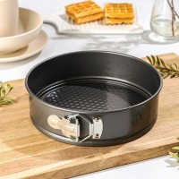 Форма для выпечки разъёмная Доляна «Элин. Круг», d=18 см, антипригарное покрытие, цвет чёрный