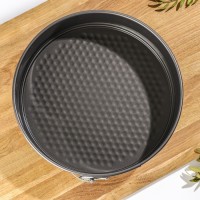 Форма для выпечки разъёмная Доляна «Элин. Круг», d=18 см, антипригарное покрытие, цвет чёрный