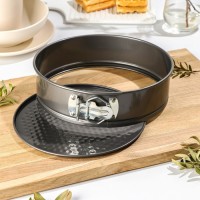 Форма для выпечки разъёмная Доляна «Элин. Круг», d=18 см, антипригарное покрытие, цвет чёрный