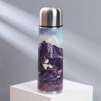 Термос «Гора» в кожзаме, 750 мл