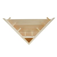 Полка - вешалка для бани и сауны «Соната», 40×40×9 см, угловая, деревянная, 8 крючков