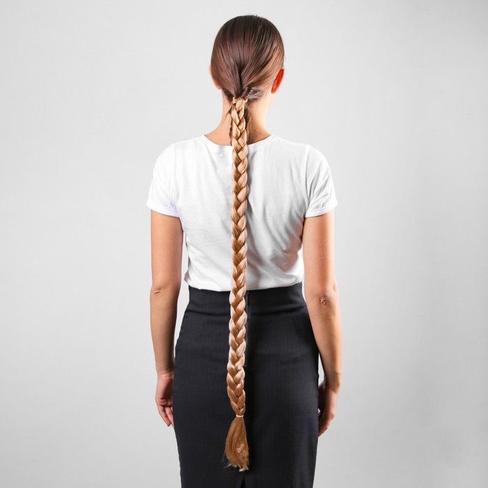 Коса на резинке «Жгучая брюнетка», длина 66 см