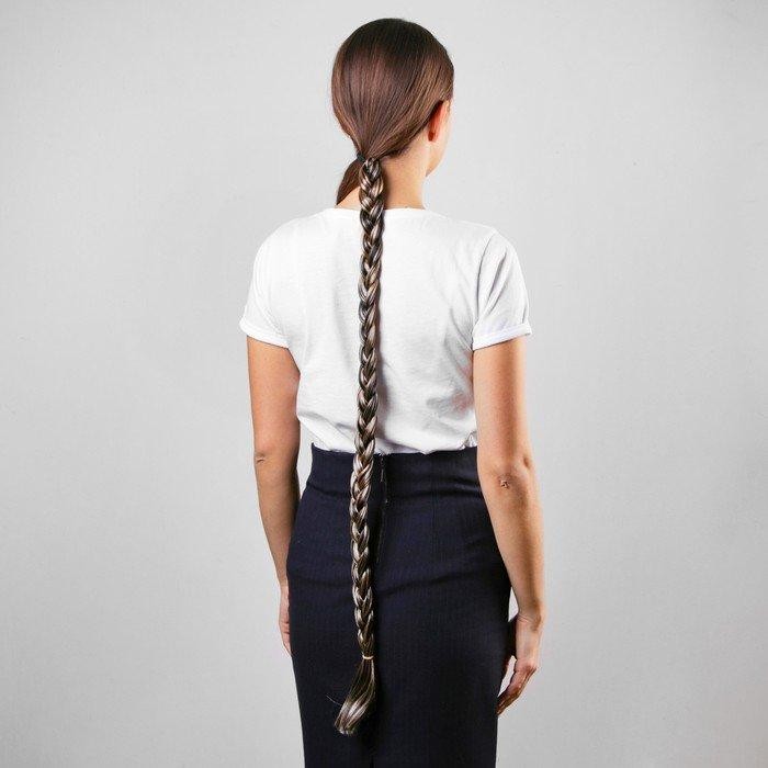 Коса на резинке «Жгучая брюнетка», длина 66 см