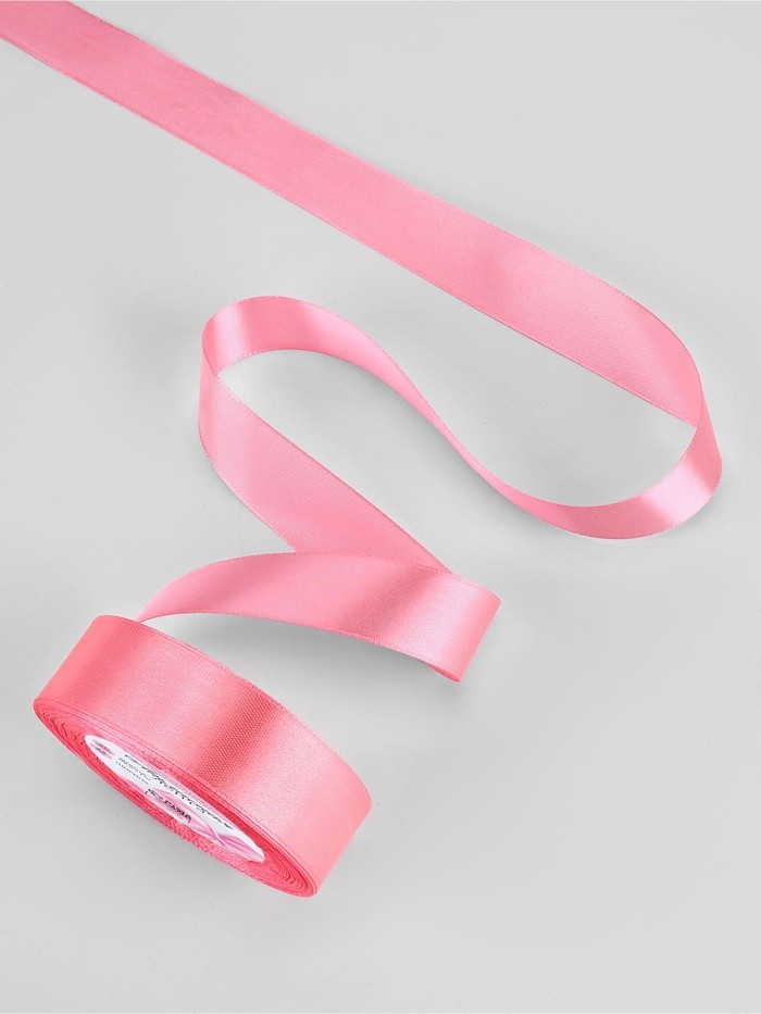 Лента атласная, 25 мм, 23±1 м, нежно-розовая №147