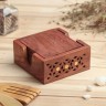 Подставка под горячее "Квадрат" дерево 9,8х9,2х4,5 см