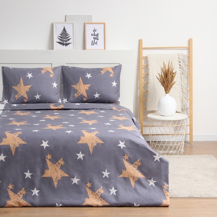 Комплект постельного белья  Newday 1,5 сп "Мгновение" 147*215см,1 50*215см, 50*70см-1 шт, полисатин, 80г/м²