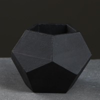 Кашпо Пятиугольник 12 х 9 см чёрный