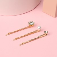 Невидимка для волос "Терция" (набор 3 шт) подсолнух, 5,5 см