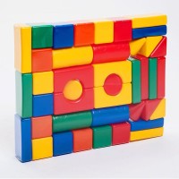 Кубики детские, пластиковые, цветные, 41 штука, 6 х 6 см
