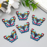 Декор пластик "Яркая бабочка" 3,1х2 см